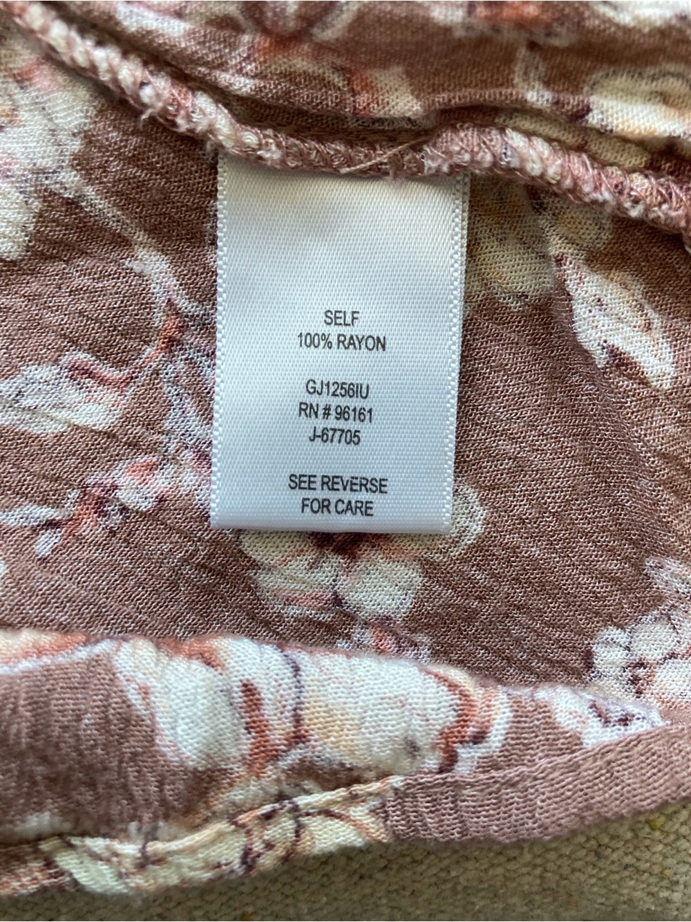 Gypsies & Moondust Floral Crinkle Sleeveless V-Neck Tank Top Brown Pink Large - Picture 10 of 10